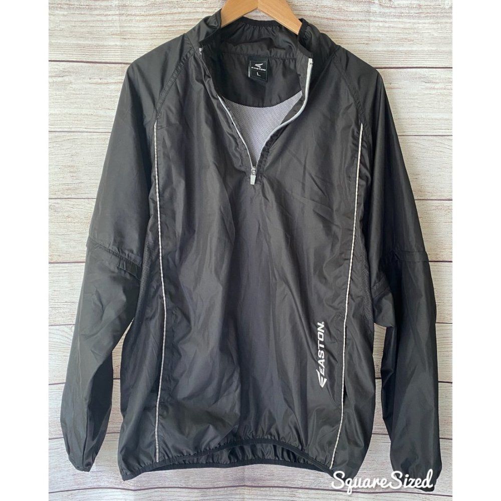 Easton Zip-Off Sleeve Batting Jacket Black Youth Size Large